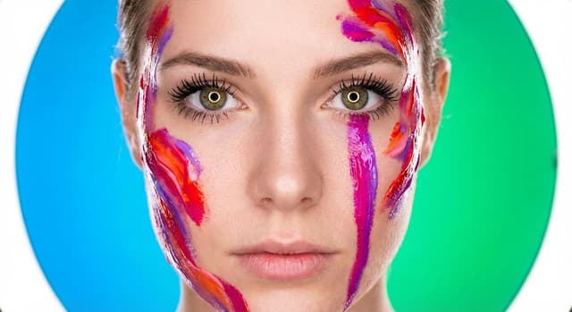 Impasto Body Paint Studio Portrait with Extreme Bokeh — output