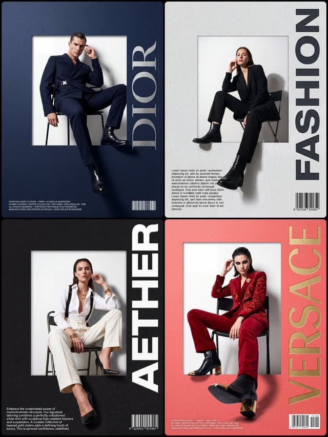 Product Marketing - Fashion editorial pop-out poster — output