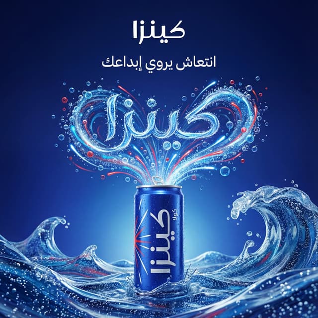 Hero-style product advertising poster — output