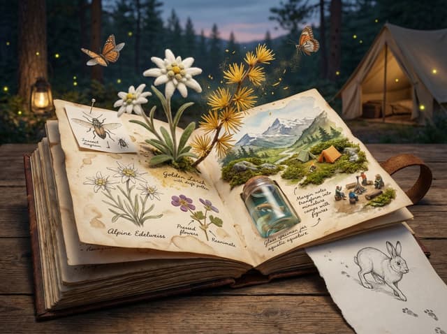 Naturalist Field Journal Ecosystem Scene — output