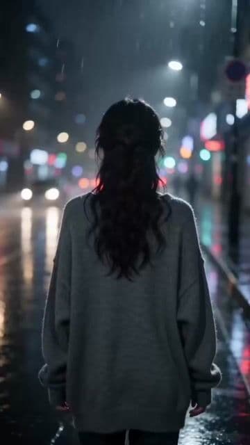 Cinematic Rain Night 'White Moonlight' Video Prompt — cover
