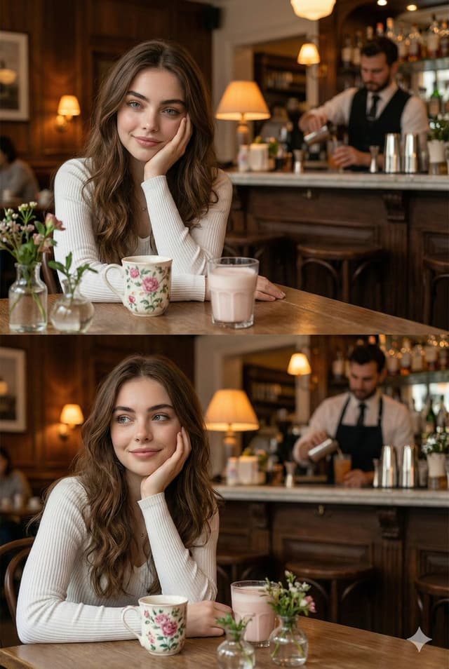 Two-Panel Cozy Café Portrait — output