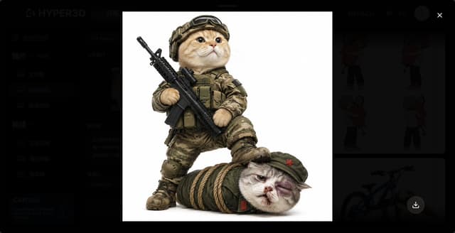 Social Media Post - Tactical Cat Interrogation Scene