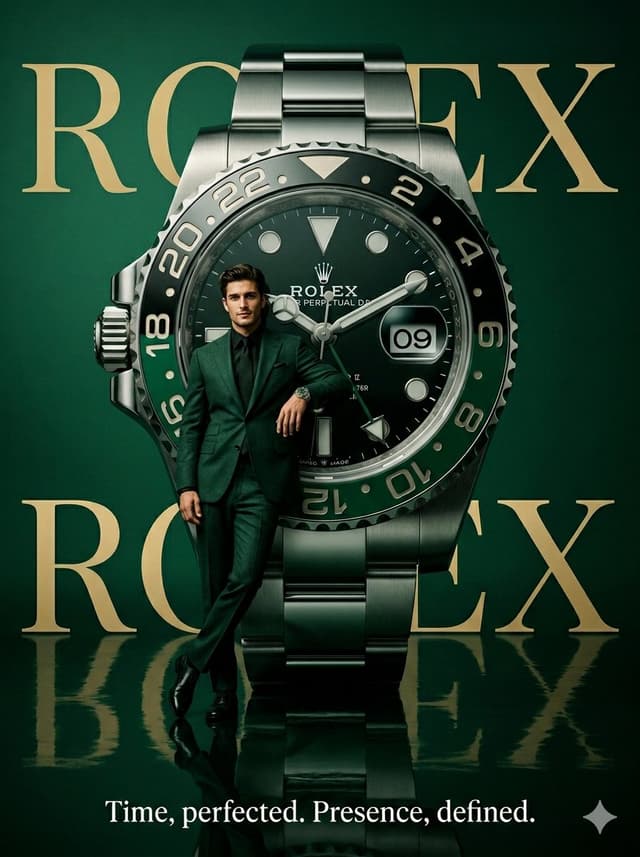 Product Marketing - Surrealist Rolex Brand Poster — output