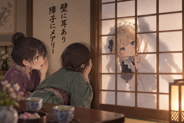 Comic / Storyboard - Shoji Door Whispering Anime Scene — output