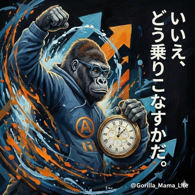 Action-Packed Gorilla Illustration Prompt — output
