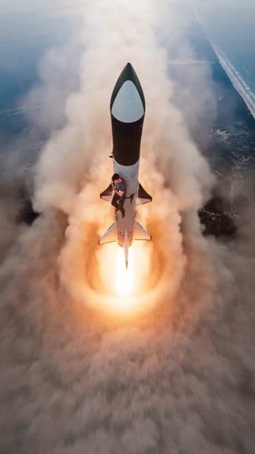 Starship Launch Video with Hanging Perspective — cover