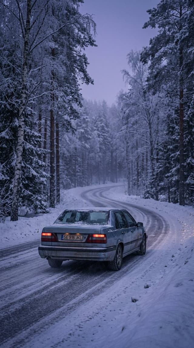 Game Asset - Cinematic Winter Road Landscape — output