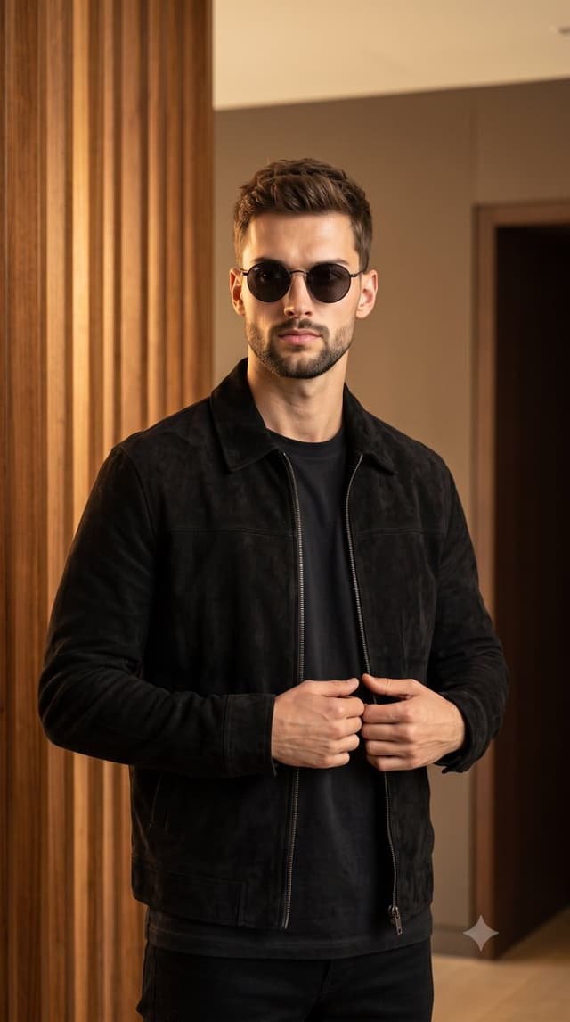 Product Marketing - Luxury Menswear Suede Jacket Editorial — output