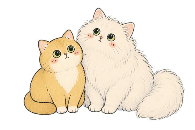 Comic / Storyboard - Two Fluffy Kawaii Cats — output