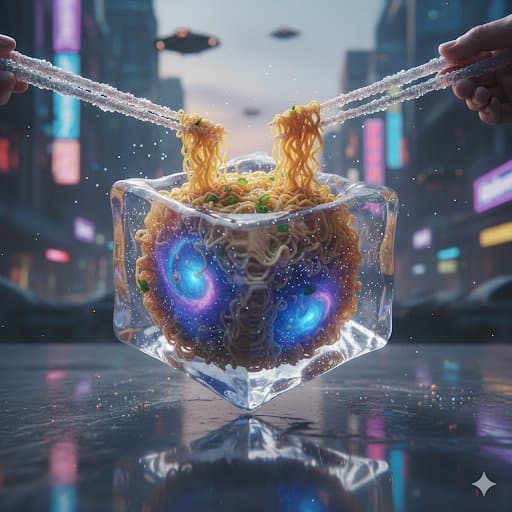 Ultra-Photorealistic Cinematic Food Action Shot of Noodles — output