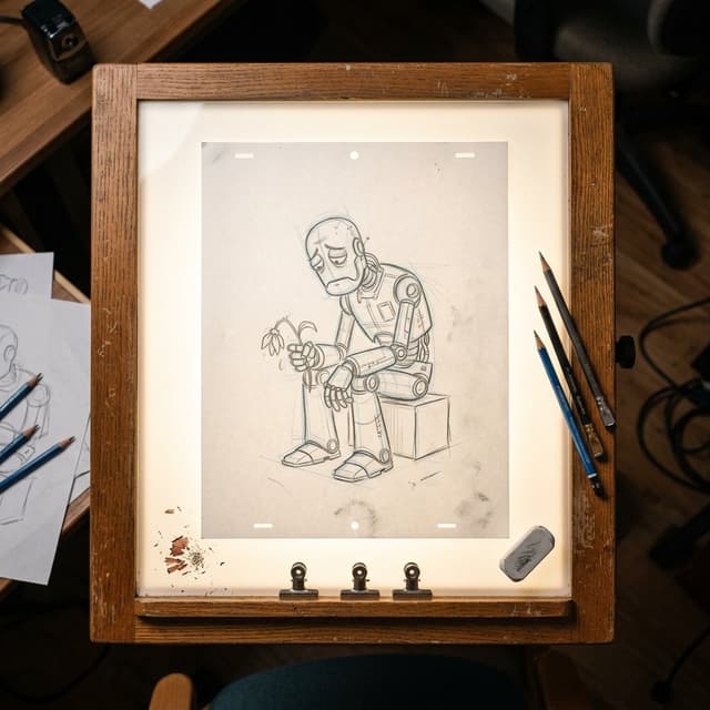 Comic / Storyboard - Classic Animation Light Table Prompt — output