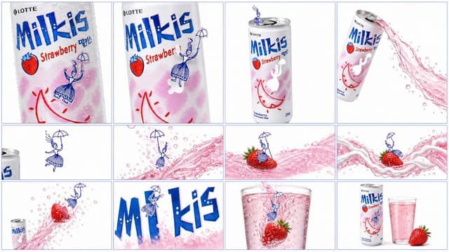 Comic / Storyboard - Milkis Strawberry Ad Shot Map — output