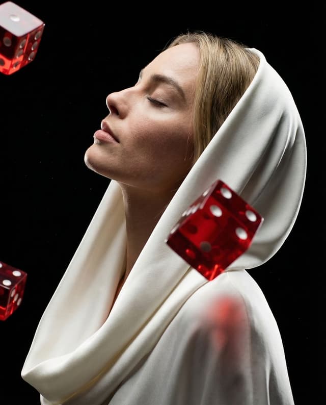 Product Marketing - Surreal Profile Portrait with Floating Dice — output