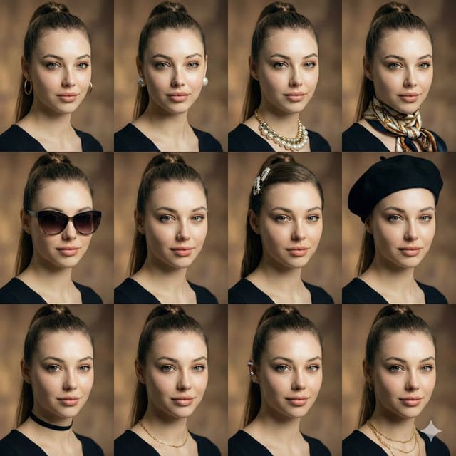 Consistent Facial Symmetry Photo Collage for Accessories — output