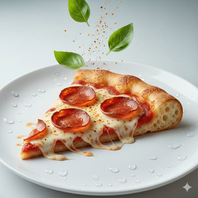 Deconstructed Floating Pizza Still Life Prompt — output