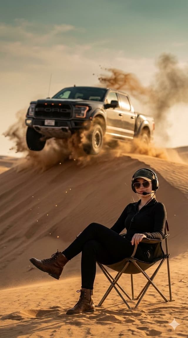 Desert Action Photography Prompt with Identity Lock — output