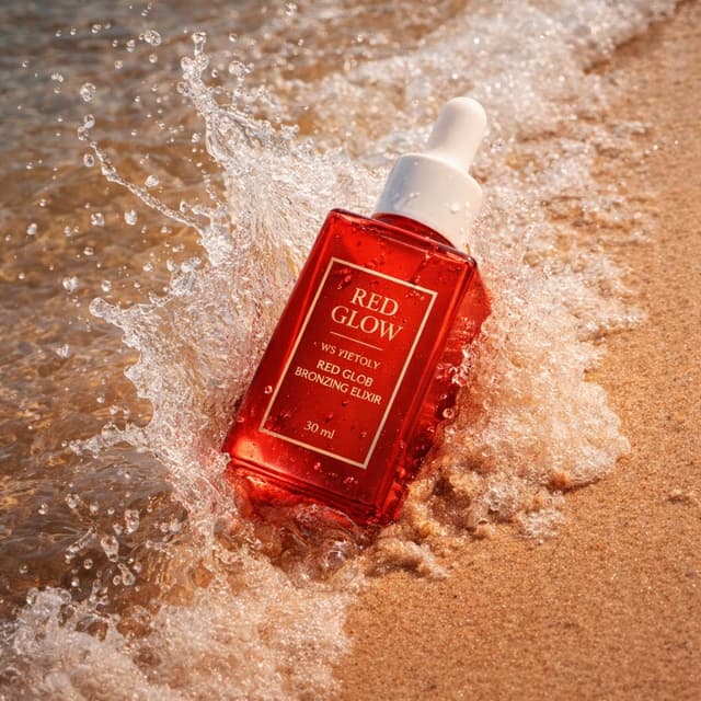 E-commerce Main Image - Summer Skincare Product Photography on Beach — output