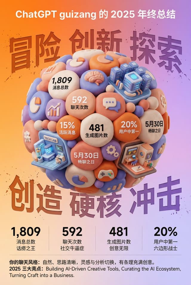 Infographic / Edu Visual - 3D Clay Style Year-End Summary Poster Generator — output