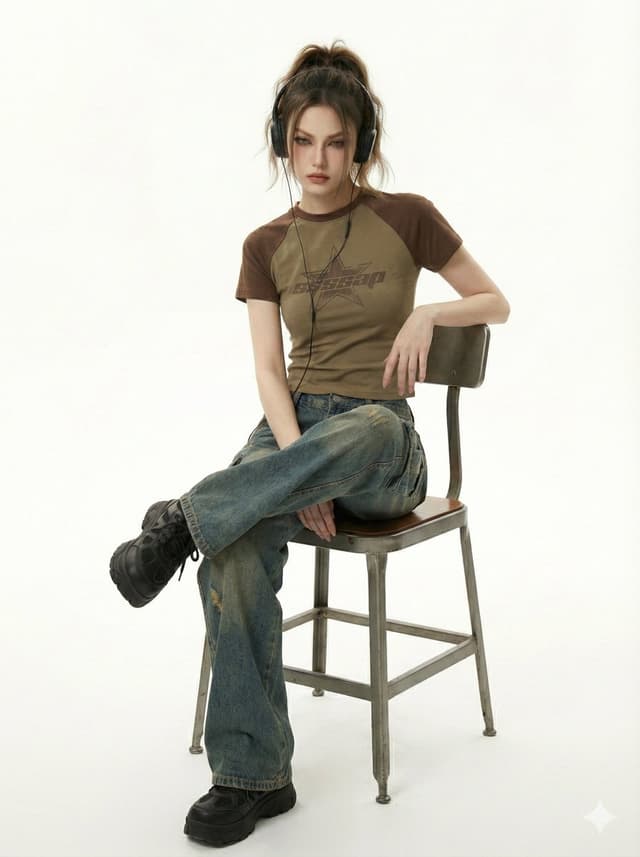 Y2K Indie Sleaze Editorial Portrait — output
