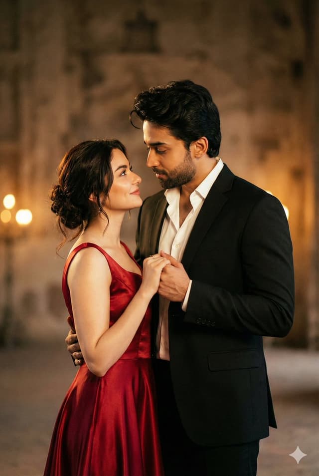 Cinematic Portrait of Couple in Intimate Embrace — output