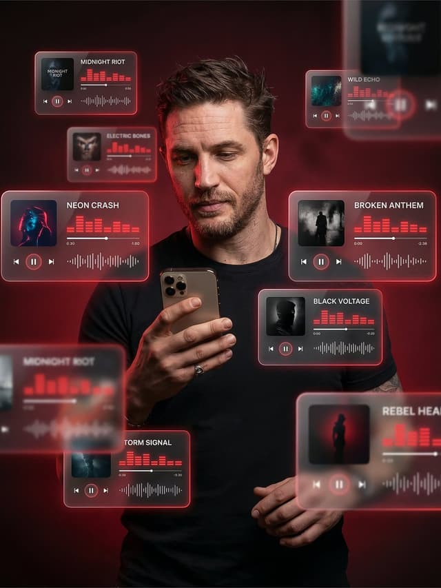 Futuristic Music UI Poster — output