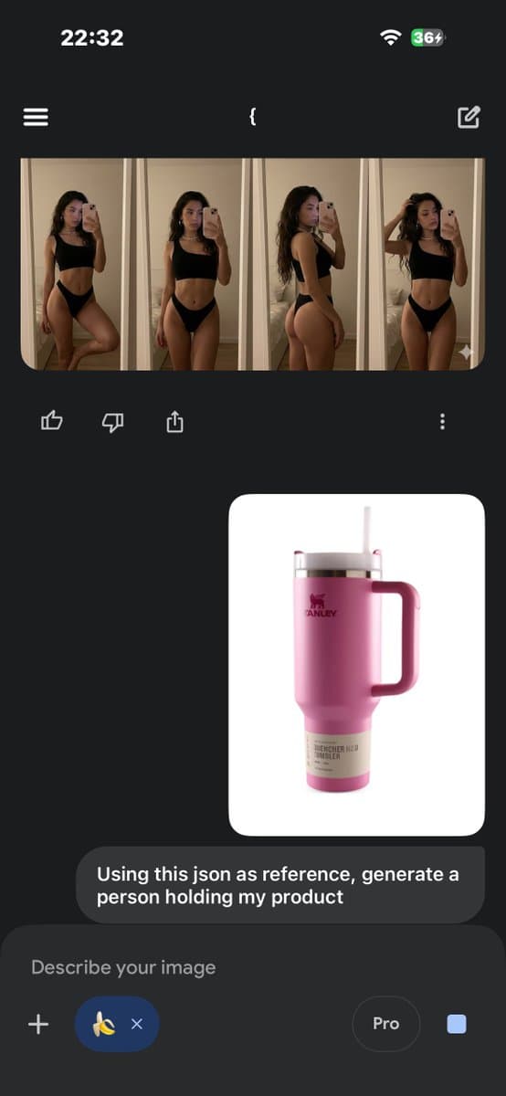 E-commerce Main Image - Product Placement Prompt: Person Holding Uploaded Product — output