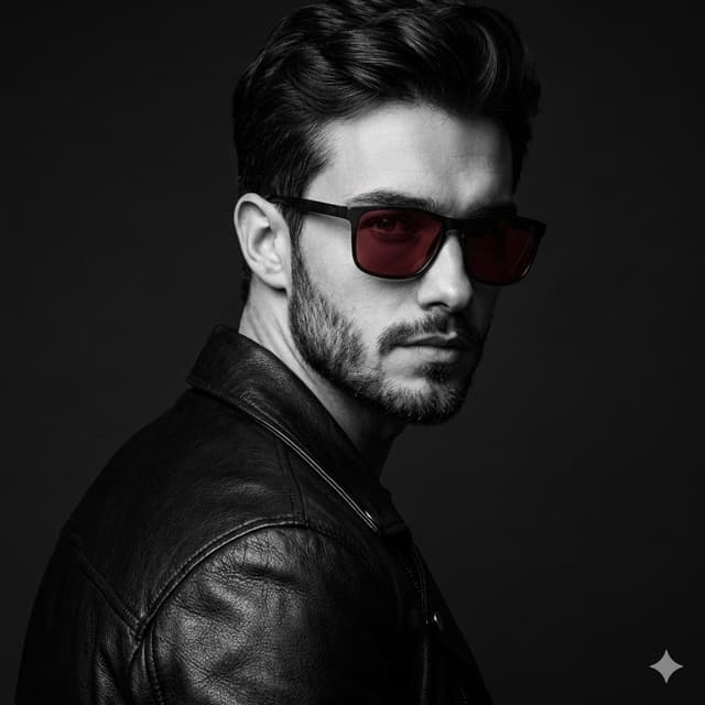 Black and White Fashion Portrait with Exact Facial Structure — output