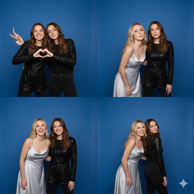 4-Panel Photo Booth Collage of Two Women — output