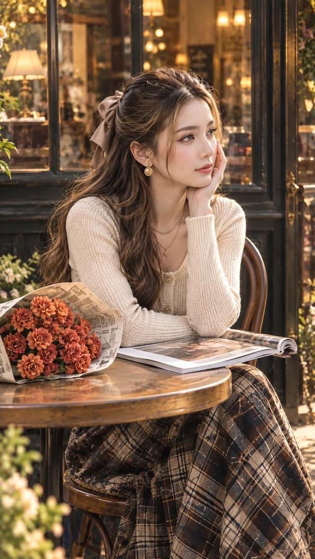 Profile / Avatar - Parisian Cafe Golden Hour Portrait — output