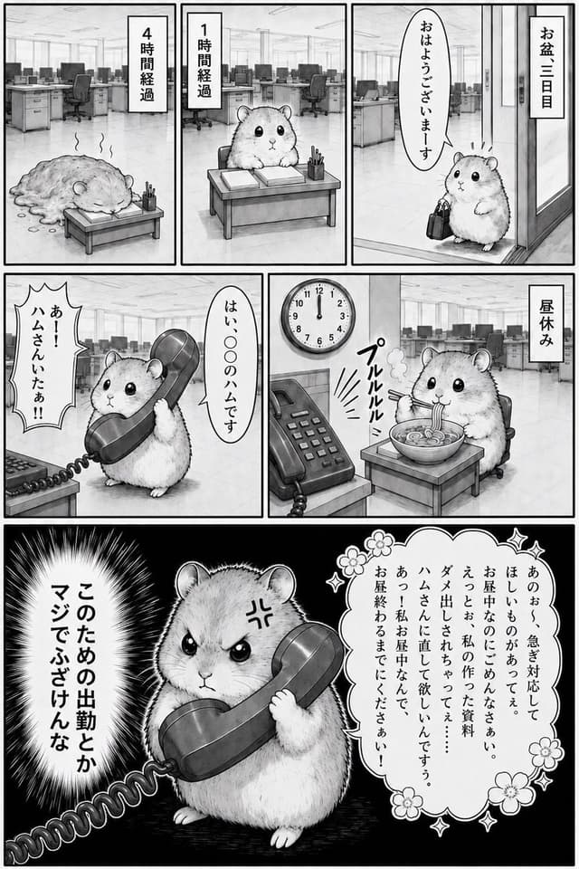 Comic / Storyboard - Overworked Office Hamster Manga — output