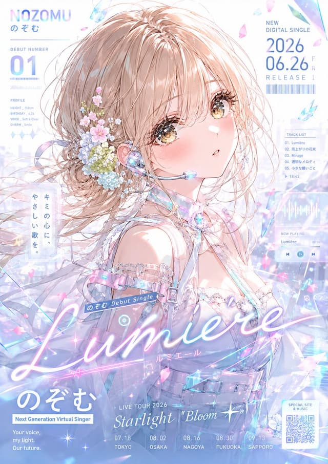 Product Marketing - Pastel Anime Virtual Singer Debut Poster — output