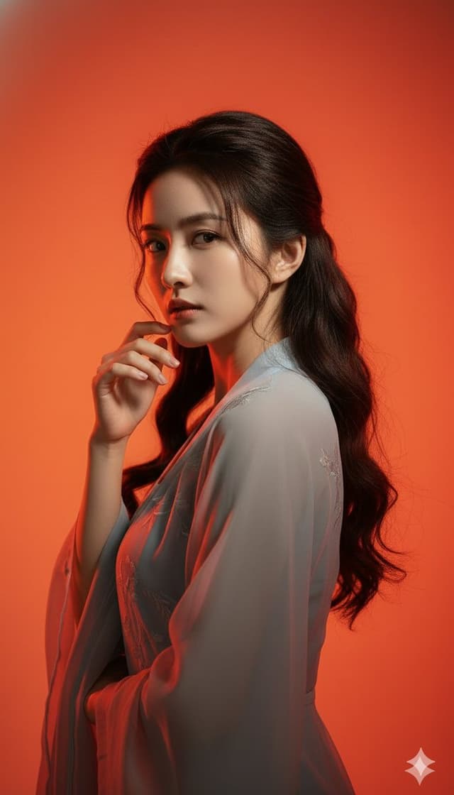 Heroic Dramatic Studio Portrait Prompt (Chinese Style) — output