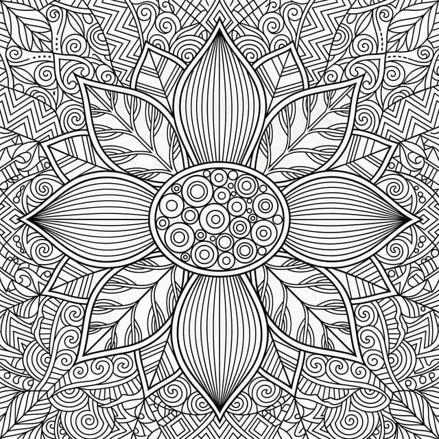 Infographic / Edu Visual - Flower Mandala Coloring Page — output