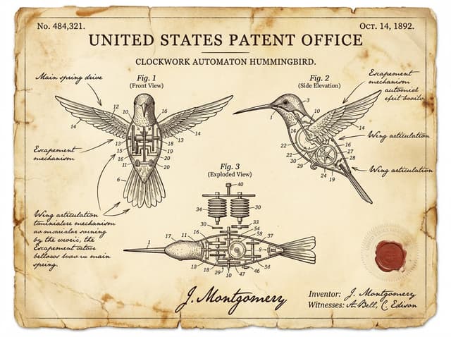 Vintage Patent Document for an Invention — output