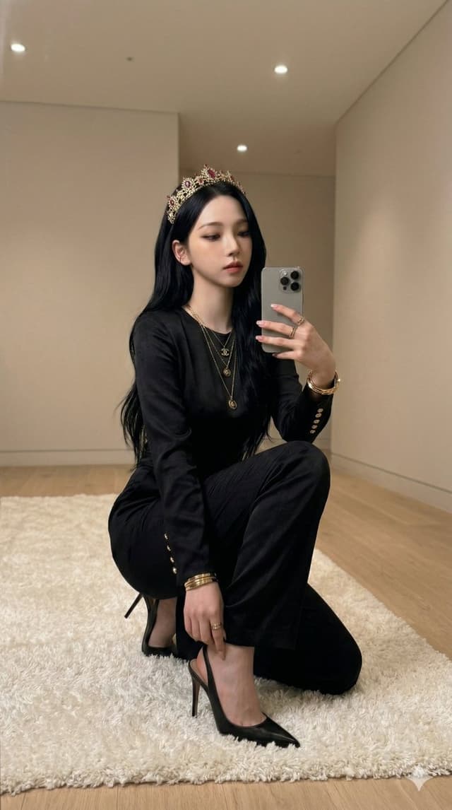 Profile / Avatar - aespa Karina Mirror Selfie with Tiara — output