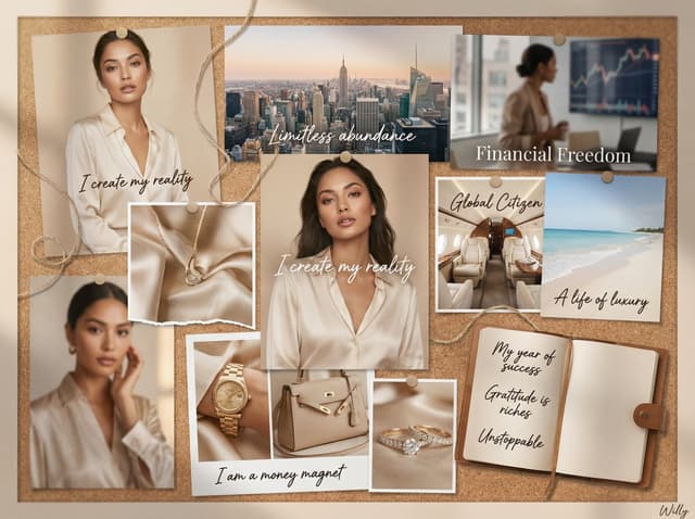 2026 Vision Board Collage: Feminine Empowerment and Luxury — output