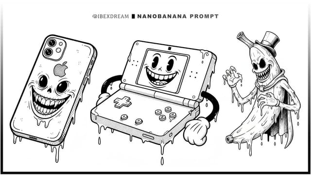 Comic / Storyboard - Surreal Rubber-Hose Ink Style Illustration — output