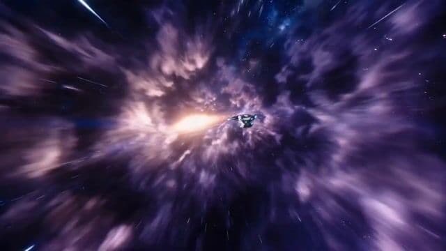 Interstellar Star-Cruiser Chase and Zero-Gravity Interior Scene — cover