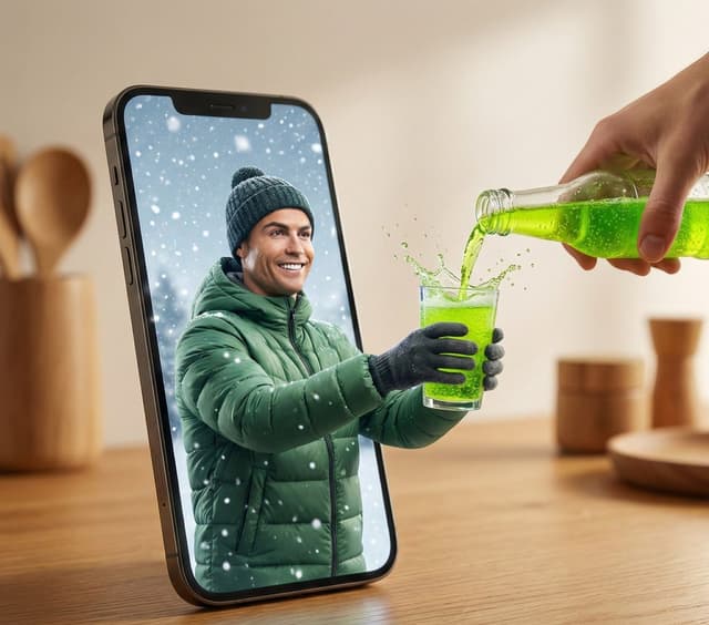 Surreal Smartphone Portal with Frozen Liquid Splash — output