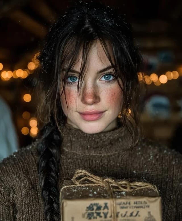 Cinematic Winter Portrait with Shallow Depth of Field — output