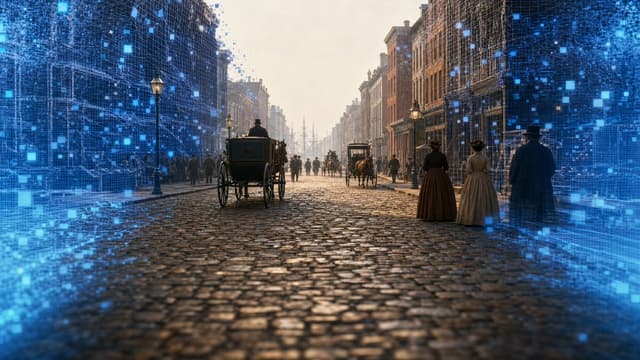 Infographic / Edu Visual - AI Time-Travel Street Panorama — output