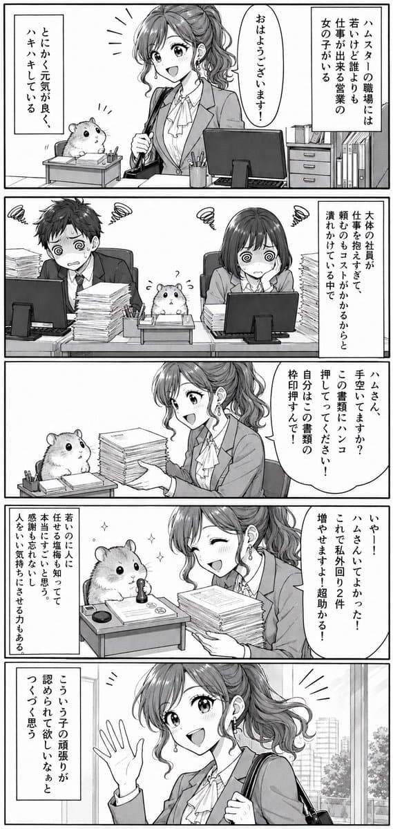 Comic / Storyboard - Office Hamster Manga Diary — output