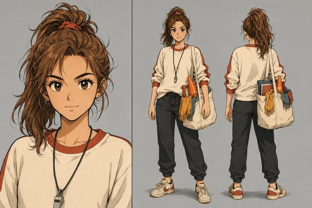 Comic / Storyboard - Anime Gen Z Character Sheet — output