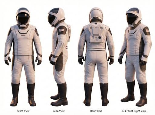 Game Asset - Character Sheet for 3D Model Generation — output