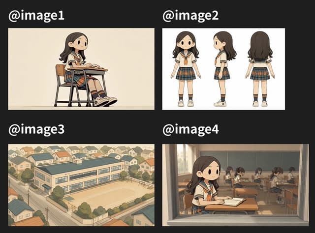 Infographic / Edu Visual - Four Anime School Reference Panels — output
