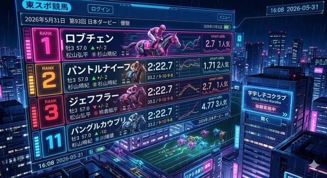 Cyberpunk Horse Racing Scene — output