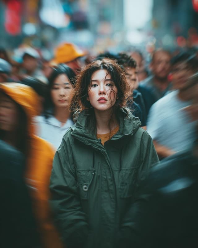 Candid Street Portrait with Motion Blur — output