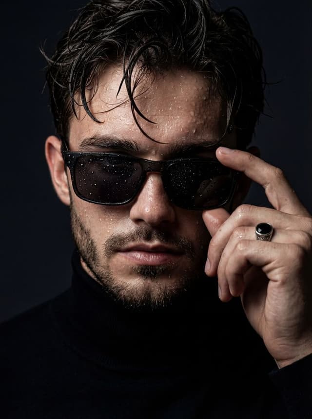 Product Marketing - Moody Cinematic Close-Up Portrait with Wet Skin — output