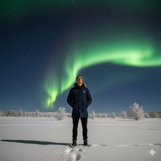 Cristiano Ronaldo Northern Lights Portrait Prompt — output